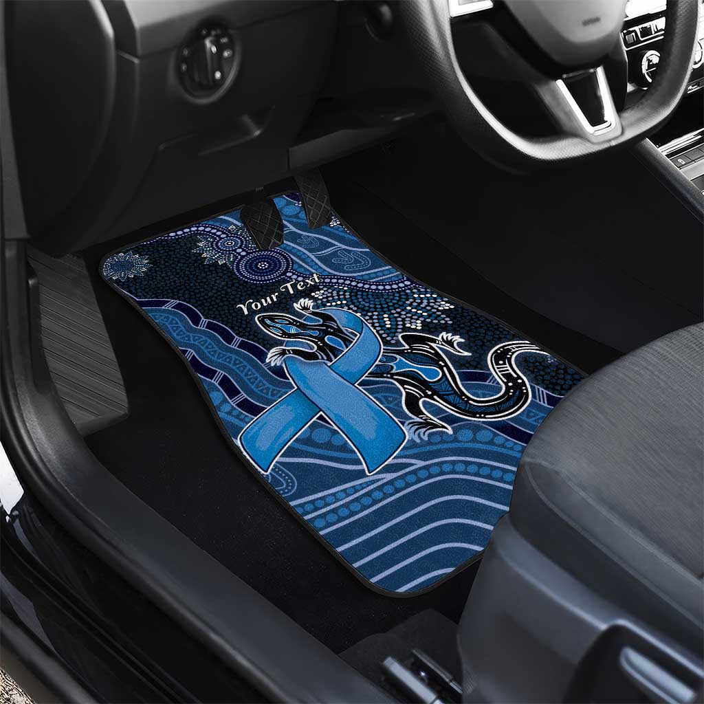Personalised Autism Awareness Car Mats Hope Ribbon And Aboriginal Patterns