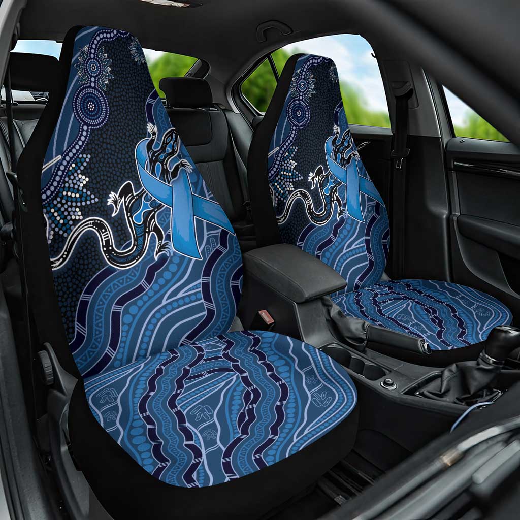 Autism Awareness Car Seat Cover Hope Ribbon And Aboriginal Patterns