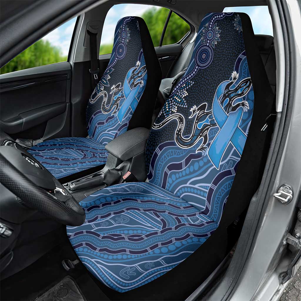 Autism Awareness Car Seat Cover Hope Ribbon And Aboriginal Patterns