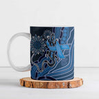 Personalised Autism Awareness Ceramic Mug Hope Ribbon And Aboriginal Patterns