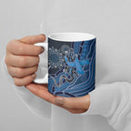 Personalised Autism Awareness Ceramic Mug Hope Ribbon And Aboriginal Patterns