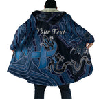 Personalised Autism Awareness Cloak Hope Ribbon And Aboriginal Patterns