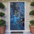 Personalised Autism Awareness Door Cover Hope Ribbon And Aboriginal Patterns