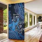 Personalised Autism Awareness Door Cover Hope Ribbon And Aboriginal Patterns