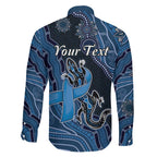 Personalised Autism Awareness Family Matching Mermaid Dress and Hawaiian Shirt Hope Ribbon And Aboriginal Patterns