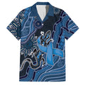 Personalised Autism Awareness Family Matching Off Shoulder Maxi Dress and Hawaiian Shirt Hope Ribbon And Aboriginal Patterns