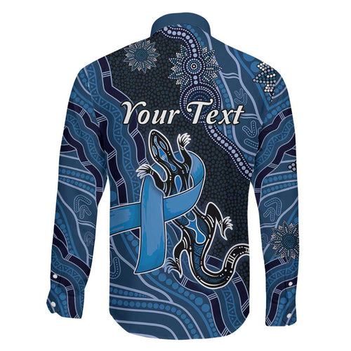 Personalised Autism Awareness Family Matching Tank Maxi Dress and Hawaiian Shirt Hope Ribbon And Aboriginal Patterns