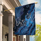 Autism Awareness Garden Flag Hope Ribbon And Aboriginal Patterns