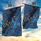 Autism Awareness Garden Flag Hope Ribbon And Aboriginal Patterns