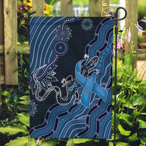 Autism Awareness Garden Flag Hope Ribbon And Aboriginal Patterns