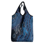 Autism Awareness Grocery Bag Hope Ribbon And Aboriginal Patterns