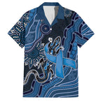 Personalised Autism Awareness Hawaiian Shirt Hope Ribbon And Aboriginal Patterns