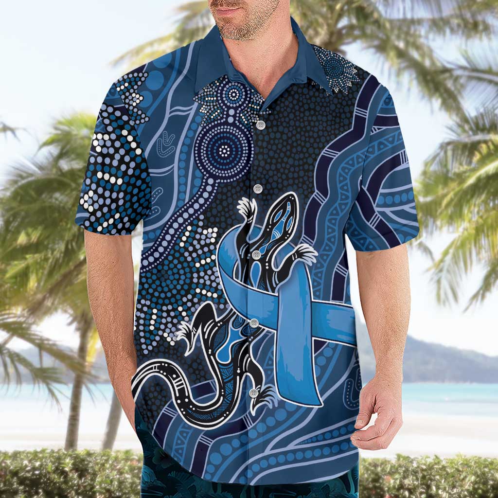 Personalised Autism Awareness Hawaiian Shirt Hope Ribbon And Aboriginal Patterns