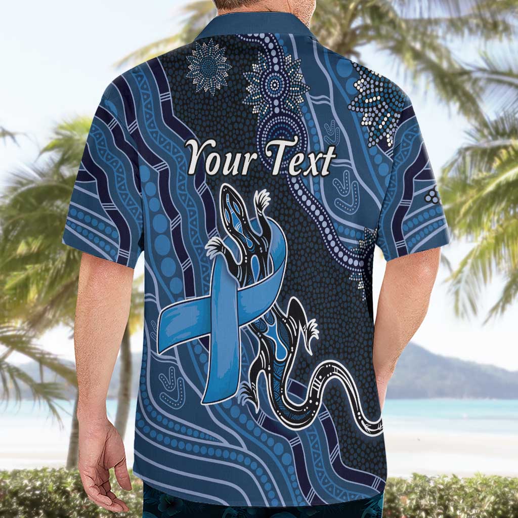 Personalised Autism Awareness Hawaiian Shirt Hope Ribbon And Aboriginal Patterns