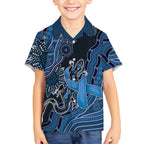 Personalised Autism Awareness Hawaiian Shirt Hope Ribbon And Aboriginal Patterns