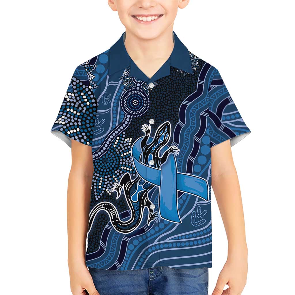 Personalised Autism Awareness Hawaiian Shirt Hope Ribbon And Aboriginal Patterns