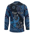 Personalised Autism Awareness Hockey Jersey Hope Ribbon And Aboriginal Patterns