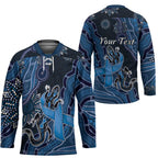 Personalised Autism Awareness Hockey Jersey Hope Ribbon And Aboriginal Patterns