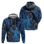 Personalised Autism Awareness Hoodie Hope Ribbon And Aboriginal Patterns