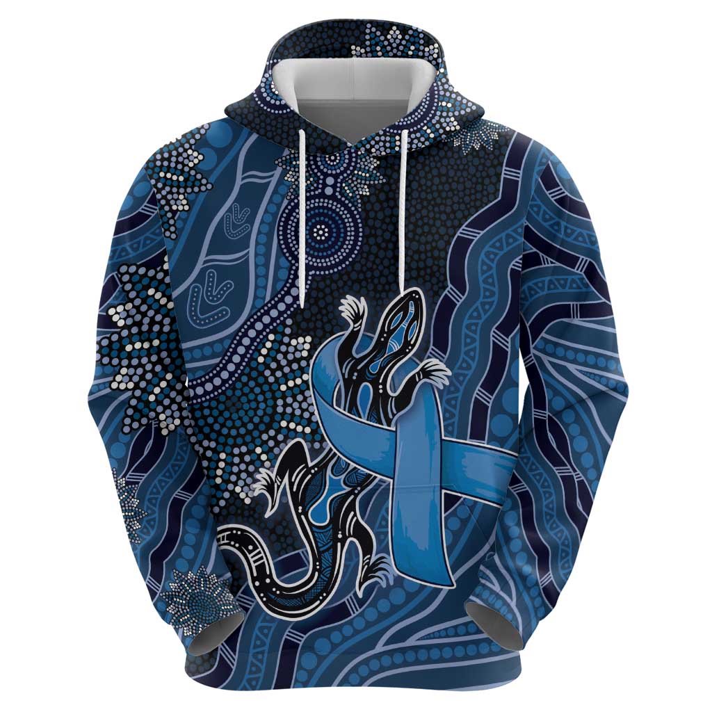 Personalised Autism Awareness Hoodie Hope Ribbon And Aboriginal Patterns