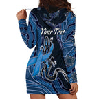 Personalised Autism Awareness Hoodie Dress Hope Ribbon And Aboriginal Patterns