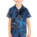 Personalised Autism Awareness Kid Hawaiian Shirt Hope Ribbon And Aboriginal Patterns
