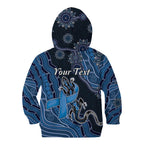 Personalised Autism Awareness Kid Hoodie Hope Ribbon And Aboriginal Patterns