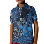 Personalised Autism Awareness Kid Polo Shirt Hope Ribbon And Aboriginal Patterns
