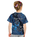 Personalised Autism Awareness Kid T Shirt Hope Ribbon And Aboriginal Patterns