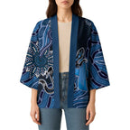 Personalised Autism Awareness Kimono Hope Ribbon And Aboriginal Patterns