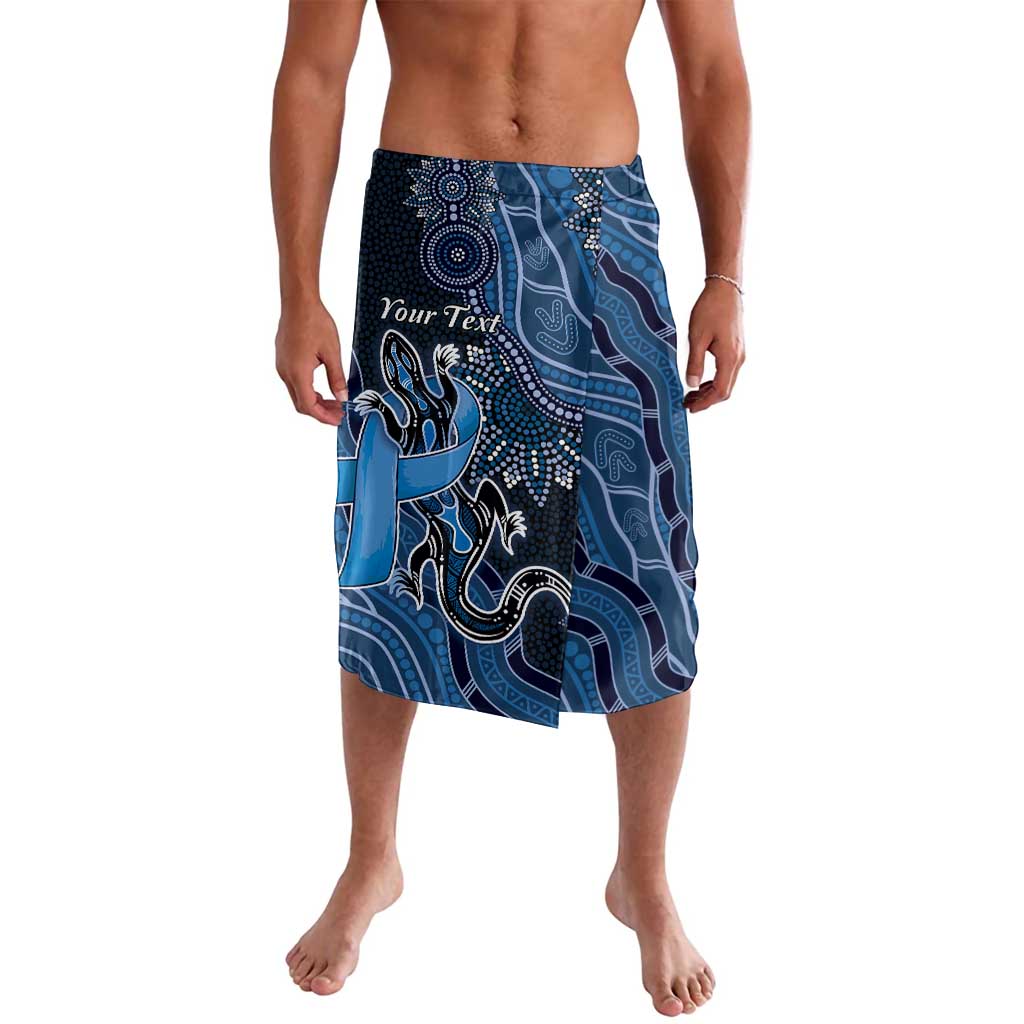 Personalised Autism Awareness Lavalava Hope Ribbon And Aboriginal Patterns