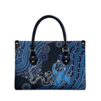 Autism Awareness Leather Bag Hope Ribbon And Aboriginal Patterns