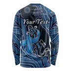 Personalised Autism Awareness Long Sleeve Shirt Hope Ribbon And Aboriginal Patterns