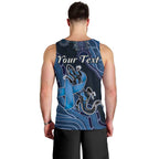 Personalised Autism Awareness Men Tank Top Hope Ribbon And Aboriginal Patterns