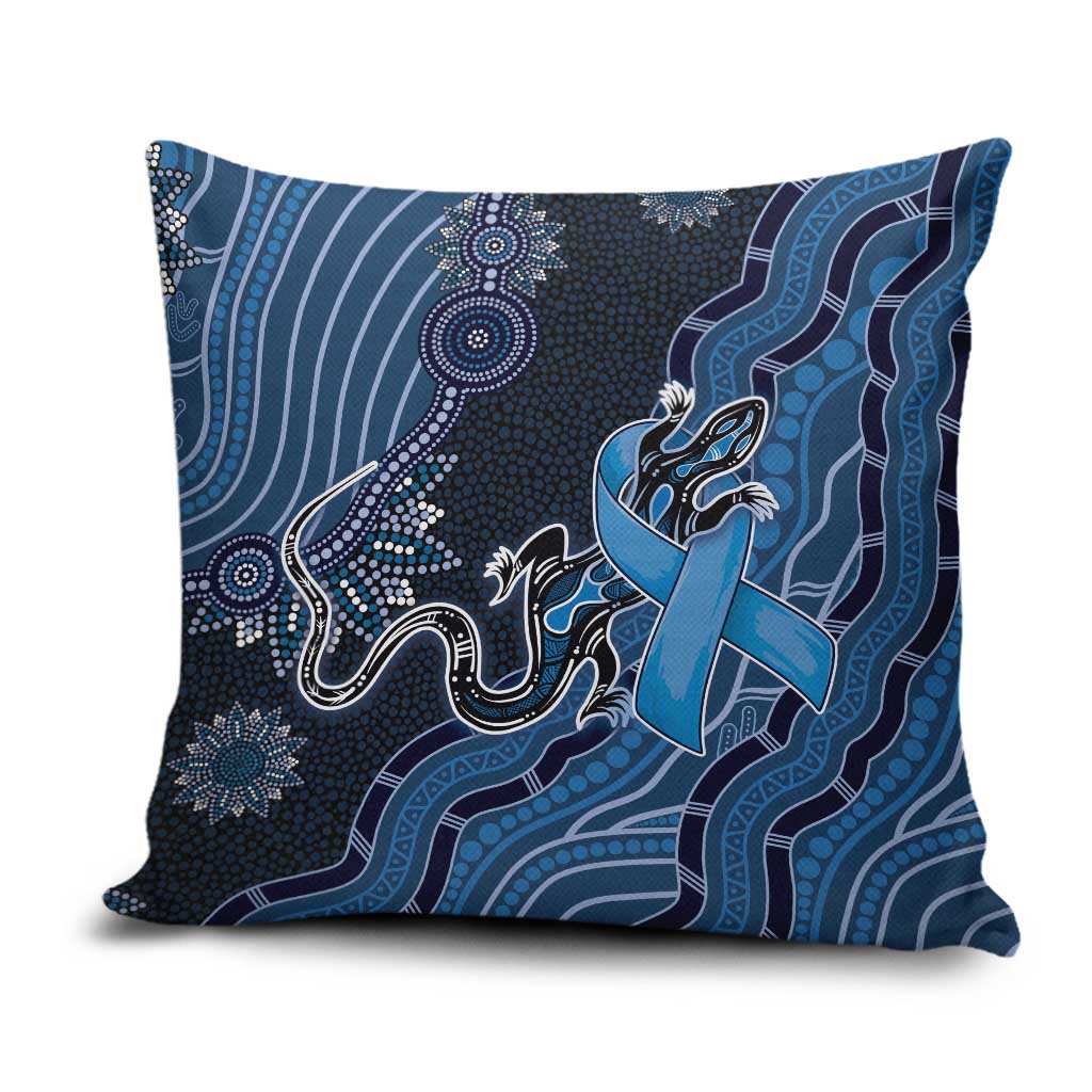 Autism Awareness Pillow Cover Hope Ribbon And Aboriginal Patterns