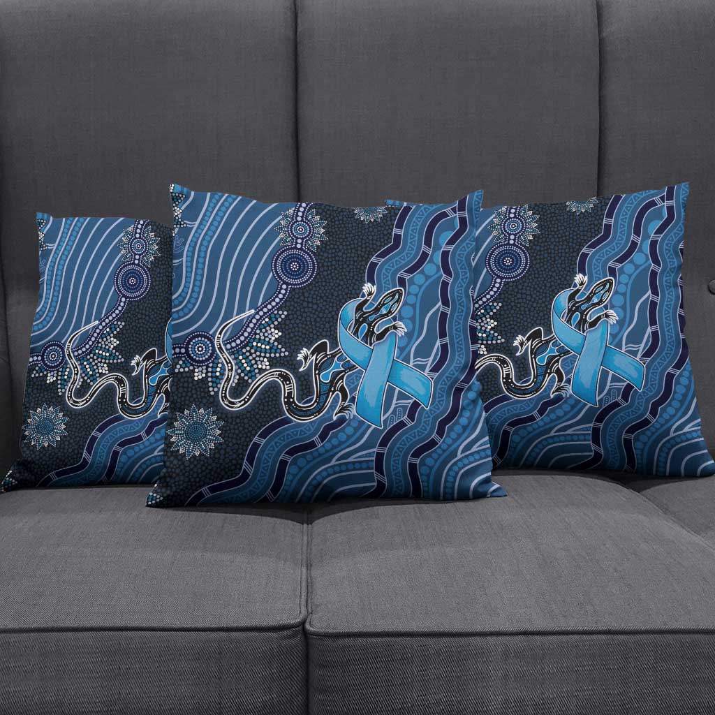 Autism Awareness Pillow Cover Hope Ribbon And Aboriginal Patterns