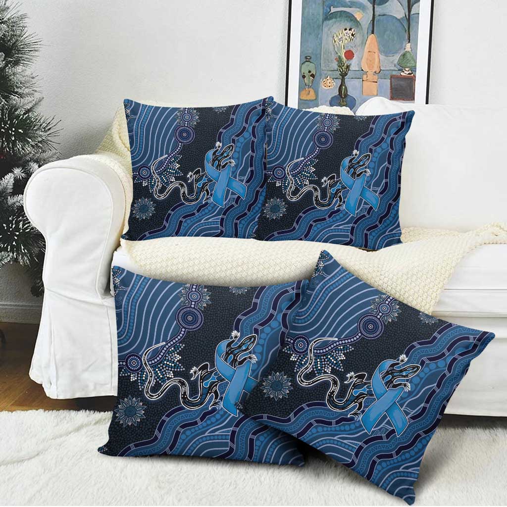 Autism Awareness Pillow Cover Hope Ribbon And Aboriginal Patterns