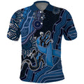 Personalised Autism Awareness Polo Shirt Hope Ribbon And Aboriginal Patterns