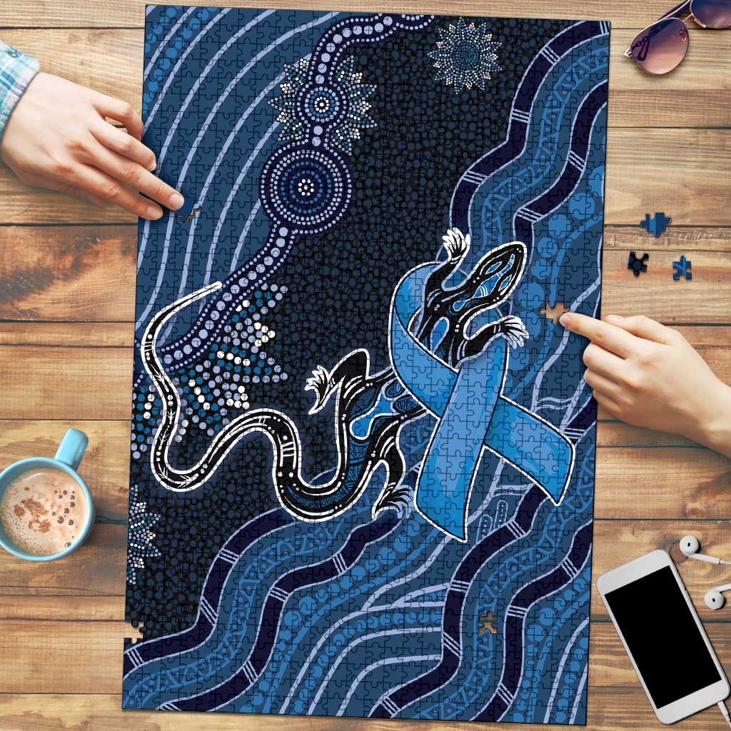 Autism Awareness Puzzle Hope Ribbon And Aboriginal Patterns