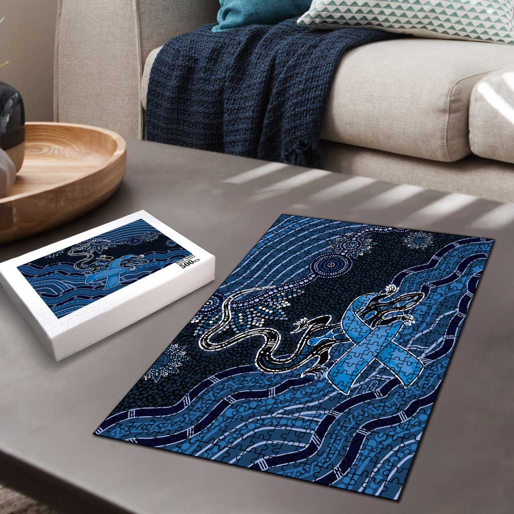Autism Awareness Puzzle Hope Ribbon And Aboriginal Patterns