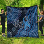 Autism Awareness Quilt Hope Ribbon And Aboriginal Patterns