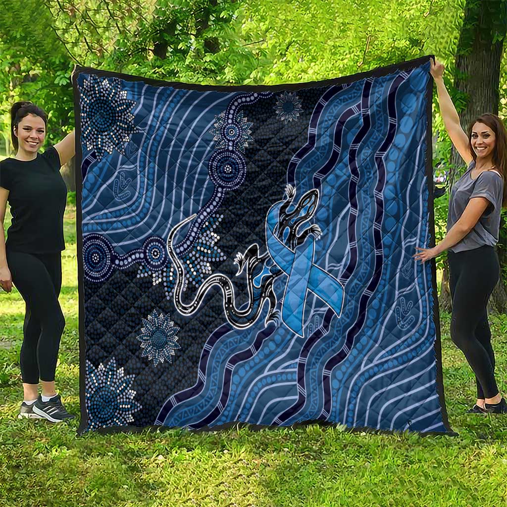 Autism Awareness Quilt Hope Ribbon And Aboriginal Patterns
