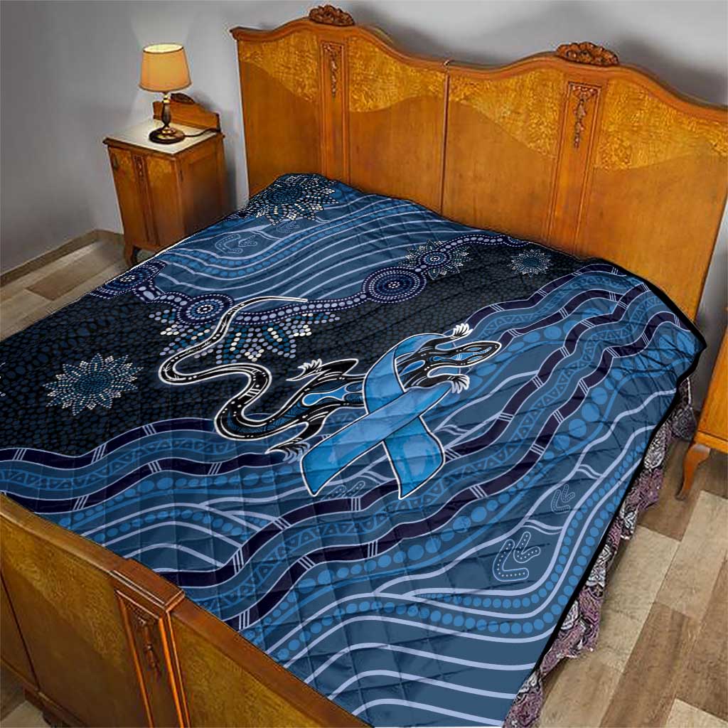 Autism Awareness Quilt Hope Ribbon And Aboriginal Patterns