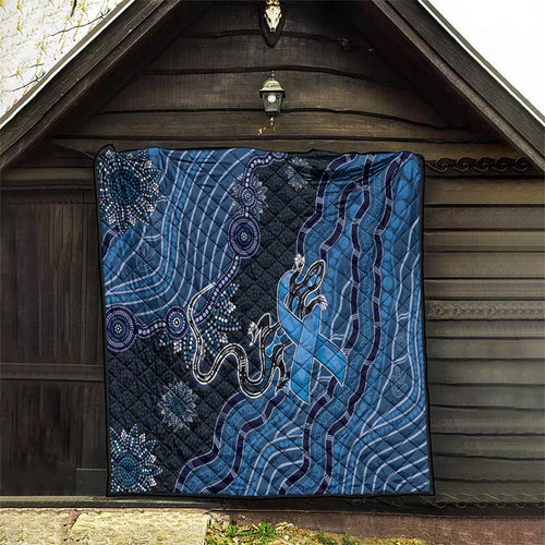 Autism Awareness Quilt Hope Ribbon And Aboriginal Patterns