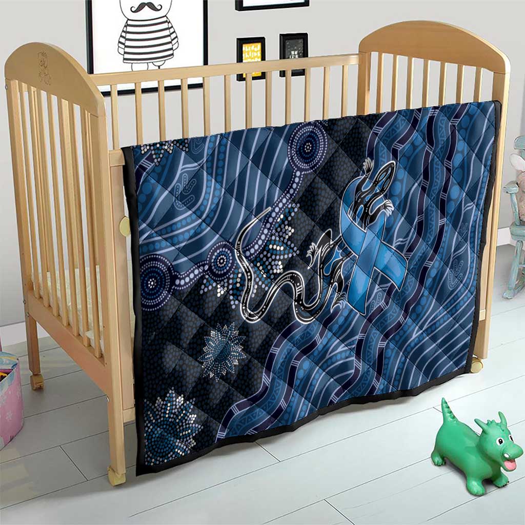 Autism Awareness Quilt Hope Ribbon And Aboriginal Patterns