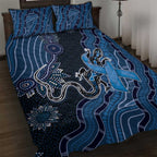 Autism Awareness Quilt Bed Set Hope Ribbon And Aboriginal Patterns