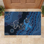 Autism Awareness Rubber Doormat Hope Ribbon And Aboriginal Patterns