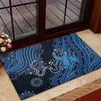 Autism Awareness Rubber Doormat Hope Ribbon And Aboriginal Patterns