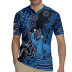 Personalised Autism Awareness Rugby Jersey Hope Ribbon And Aboriginal Patterns