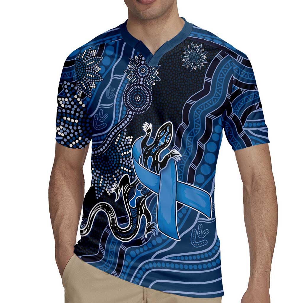 Personalised Autism Awareness Rugby Jersey Hope Ribbon And Aboriginal Patterns